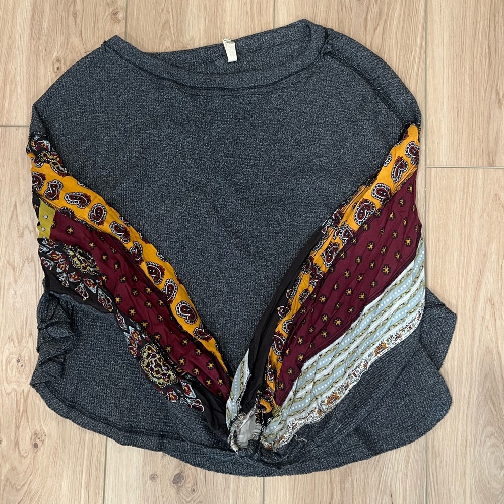 Free People - Blossom Thermal patchwork sleeve top